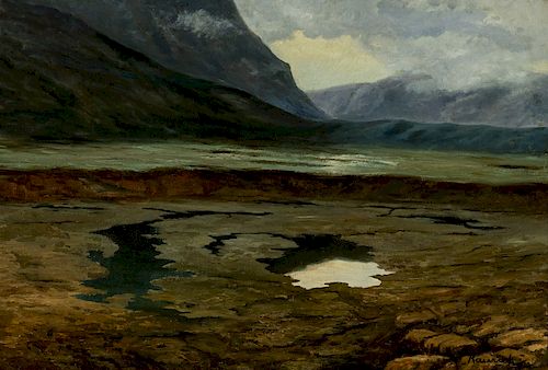 Nicolau Raurich, Nemi Reservoir , Oil on canvas Nicolau Raurich, Pantano de Nemi , Óleo sobre lienzo