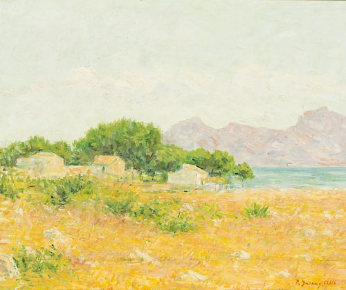 Pere Isern Alié, Landscape in Mallorca, Oil on canvas Pere Isern Alié, Paisaje mallorquín , Óleo sobre lienzo