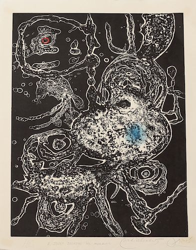 Joan Miró, "Homenaje a Joan Miró", Etching and carborundum Joan Miró, "Homenaje a Joan Miró", Aguafuerte y carborundo
