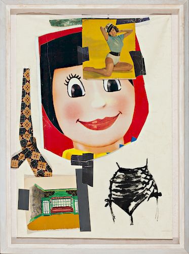Carlos Pazos, "De boudoir (Serie B)", Collage on paper stuc Carlos Pazos, "De boudoir (Serie B)", Collage sobre papel p
