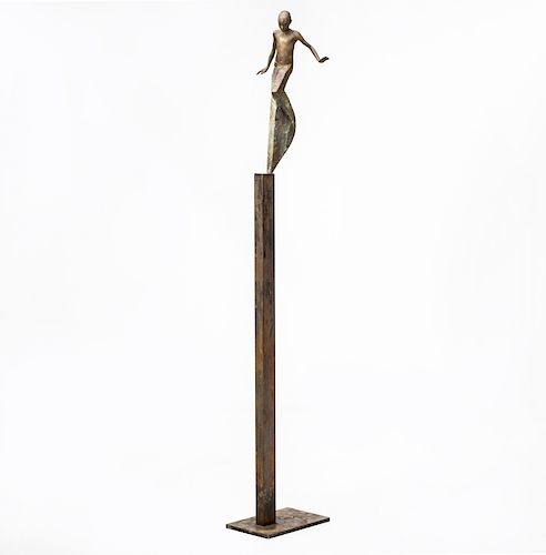 Jesús Curiá, Untitled, Bronze and steel sculpture Jesús Curiá, Sin título, Escultura en bronce y acero