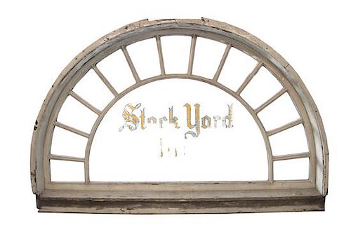 An Entry Transom from the Stock Yard Inn, Chicago, IL. 97" W x 8.5" D x 64" H