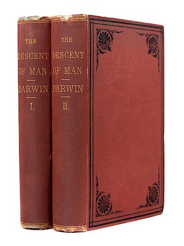 * DARWIN, Charles (1809-1882). The Descent of Man and Selection in Relation to Sex. New York: D. Appleton and Company, 1871.