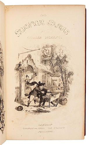 DICKENS, Charles (1812-1870). The Posthumous Papers of the Pickwick Club. London: Chapman and Hall, 1837.