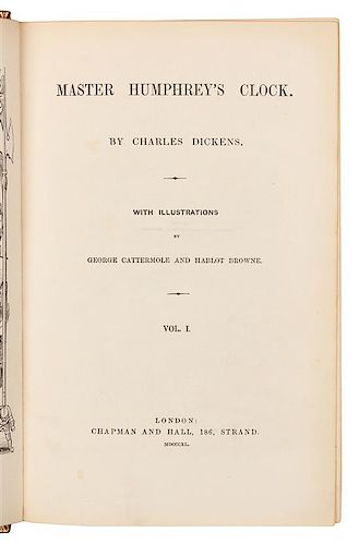 * DICKENS, Charles (1812-1870). Master Humphrey's Clock. London: Chapman and Hall, 1840-1841.