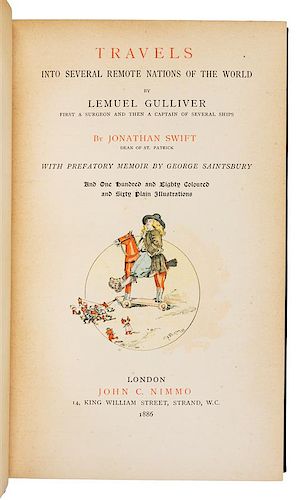 SWIFT, Jonathan (1667-1745). Gulliver's Travels. London: John C. Nimmo, 1886.