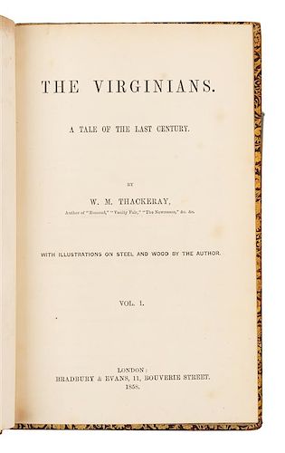 * THACKERAY, William Makepeace (1811-1863). The Virginians. London: Bradbury & Evans, 1858-1859.