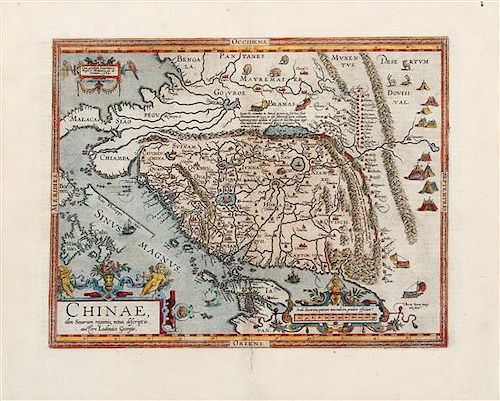 ORTELIUS, Abraham (1527-1598). hinae, olim Sinarum regionis, nova descriptio auctore Ludovico Georgio. Antwerp, ca 1584.