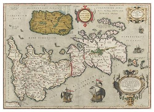 * ORTELIUS, Abraham (1527-1598). Britannicarum Insularum Typus. Amsterdam, 1595 [but 1608].