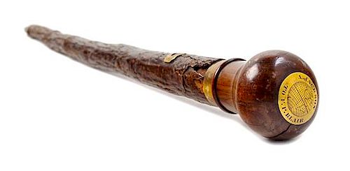 [JACKSON, Andrew (1767-1845)]. Hickory walking stick presented to Francis Preston Blair.