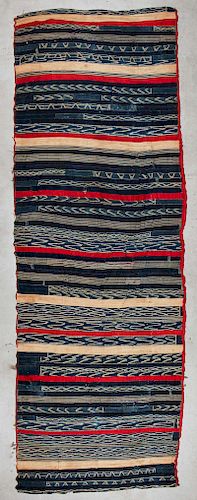 Large Chief's Bamileke Ndop Indigo Cloth, Cameroon, Early 20th C