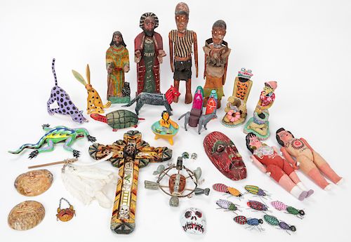 A Collection of Ethnographic Objects from Various Cultures
