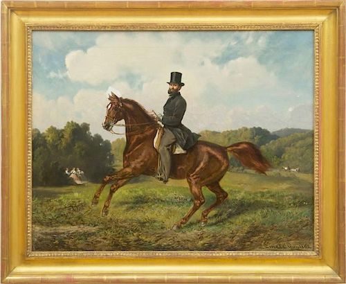 WILHELM EMELÉ (1830-1905): HORSE AND RIDER