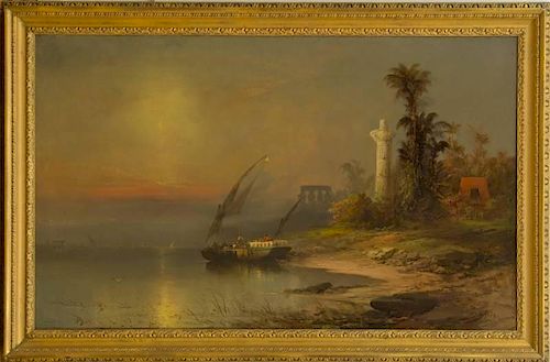 FRANKLIN DULLIN BRISCOE (1844-1903): SUNSET IN THE ORIENT