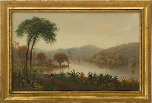 DANIEL CHARLES GROSE (1838-1890): RIVER LANDSCAPE