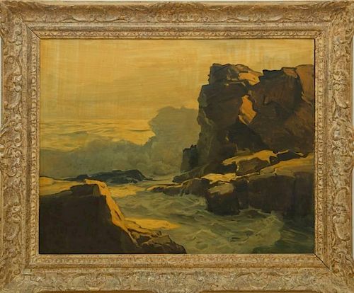 ATTRIBUTED TO FREDERICK JUDD WAUGH (1861-1940): #4 BOLD HEADLAND