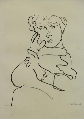 DE NIRO SR., Robert. Lithograph. Woman, 1968.