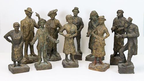 BLATAS, Arbit. Collection of Ten (10) Bronze