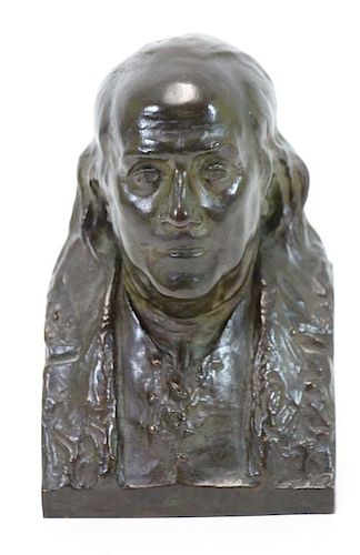 BOYLE, John Joseph. Bronze Bust of Benjamin