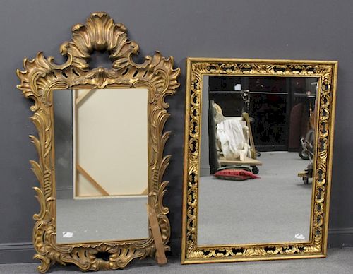 2 Large and Decorative Gilt Mirrors.