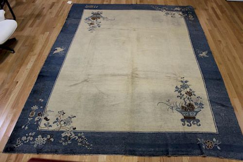 Antique and Finely Hand Woven Roomsize Chinese