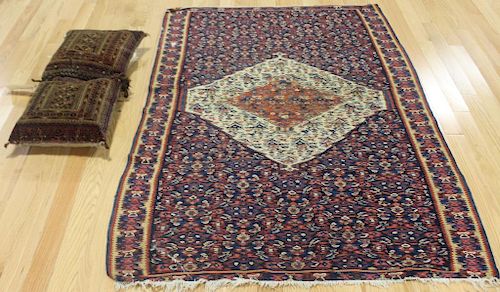 Antique and Finely Hand Woven Carpet Together