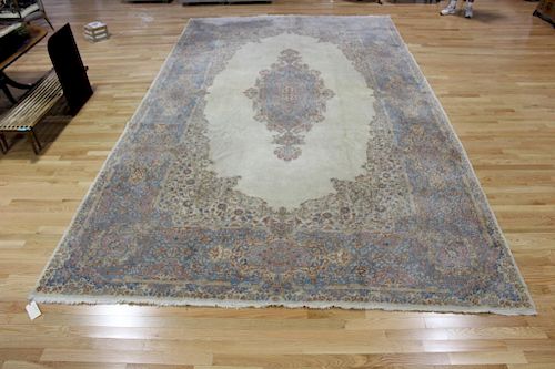 Large Antique and Finely hand Woven Kerman Carpet
