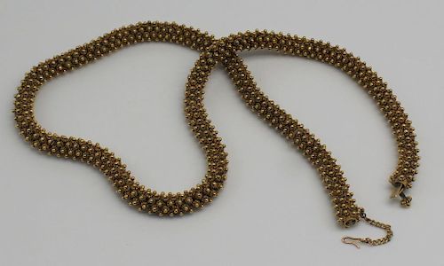 JEWELRY. 14kt Gold Mille-Floral Beaded Necklace.