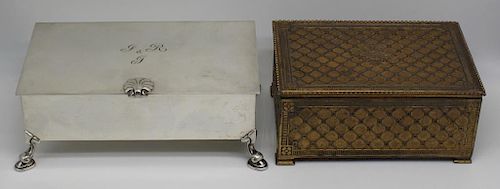 STERLING. Grouping of Tiffany Decorative Boxes.