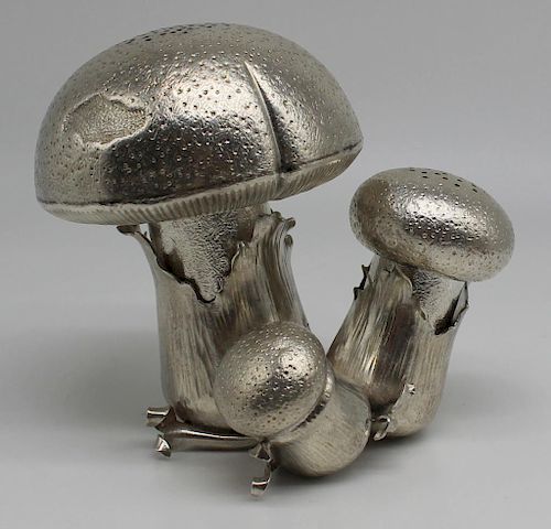 STERLING. M. Buccellati Sterling Mushroom Shakers.