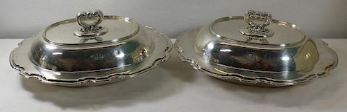 STERLING. Pair of Tiffany & Co Covered Vegetables.