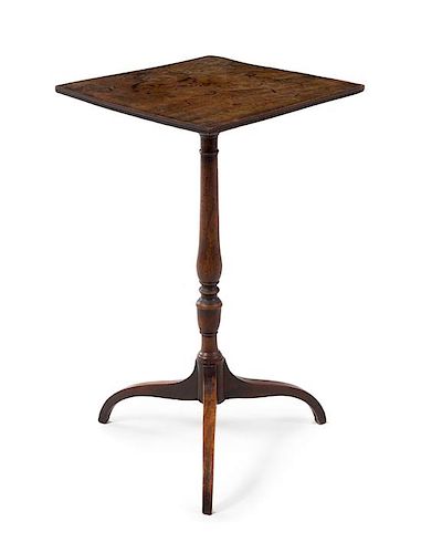 * An American Tripod Candle Stand Height 26 1/2 x width 15 x depth 14 3/4 inches.