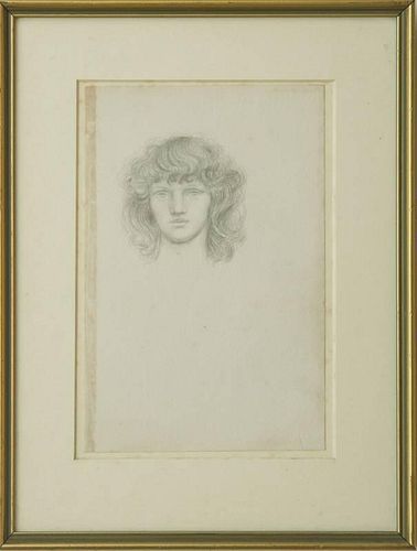 EVELYN DE MORGAN (1855-1919): HEAD OF A GIRL