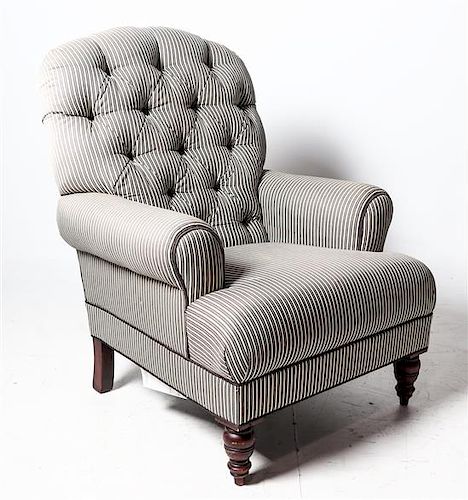 A Ralph Lauren Club Chair Height 43 inches.