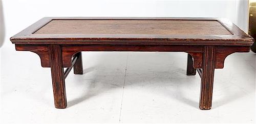 A Chinese Export Low Table Height 20 1/2 x width 63 x depth 27 1/4 inches.