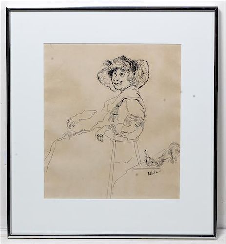 Dorothy Rutka, (American, 1907-1985), Untitled (Seated Woman)