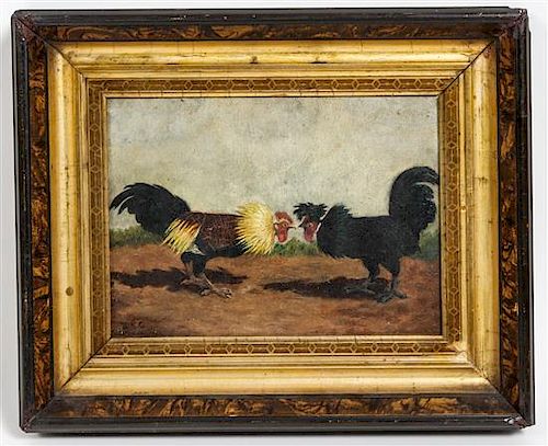Artist Unknown, (Late 19th century), Two Roosters
