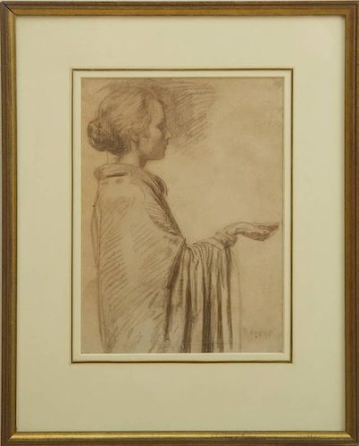 ROBERT ANNING BELL (1863-1933): GIRL WITH A LAMP