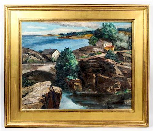 Ann McNulty Brockman, (American, 1899-1943), Maine Coastal Scene