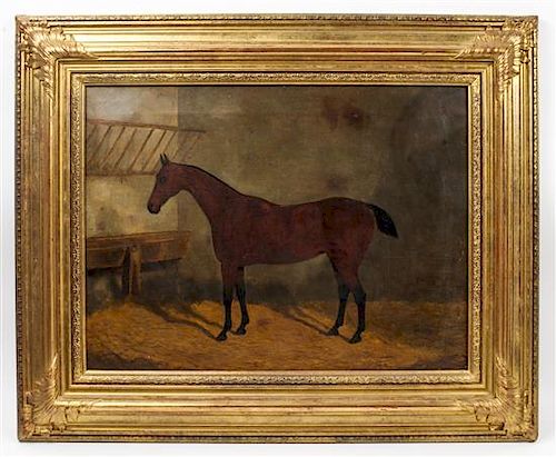 F. Clifton, (British, 1830-1898), Horse in Stall