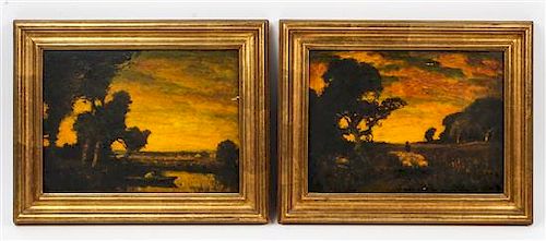 Artist Unknown, (20th century), Sunsets (two works)