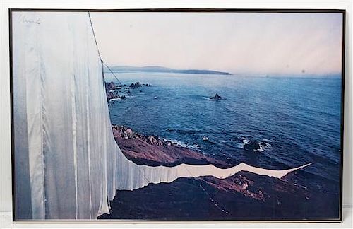 Christo and Jeanne-Claude, (American, 1935-2009), Running fence (view running into the sea), 1976