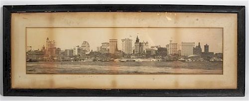 George P. Hall, (American, 1832-1900), Panorama of Lower Manhattan from the East River