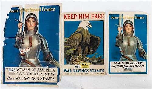 * A Group of Six American WWI Posters Largest 40 1/4 x 30 inches.
