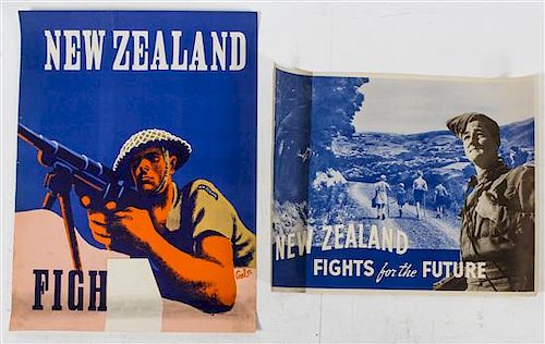 * A Group of Four WWII Posters Largest 32 x 24 inches.