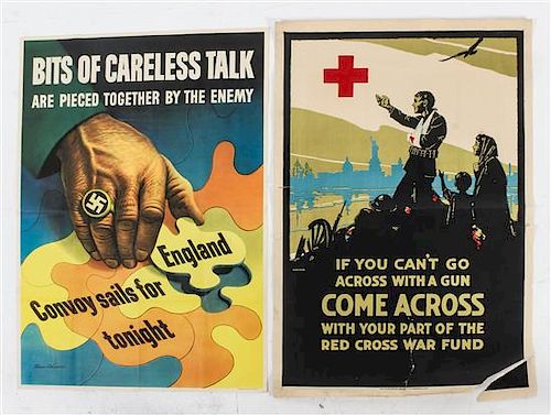 * A Group of Five WWII Posters Largest 41 x 28 inches.