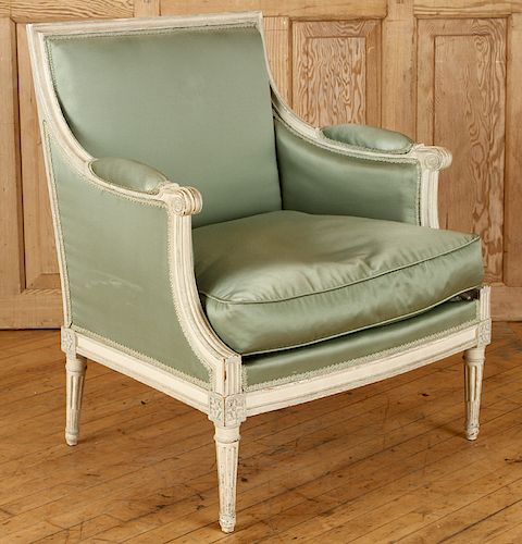 PAINTED LOUIS XVI STYLE BEGERE CHAIR C.1940