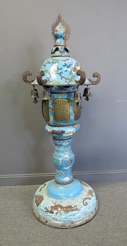 Japanese Cloisonne Temple Lantern.