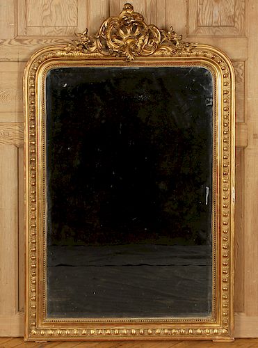 19TH CENTURY FRENCH REGENCY STYLE GILTWOOD MIRROR