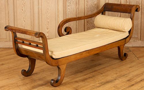 INTERESTING EARLY 19TH CENT. CHAISE LOUNGE
